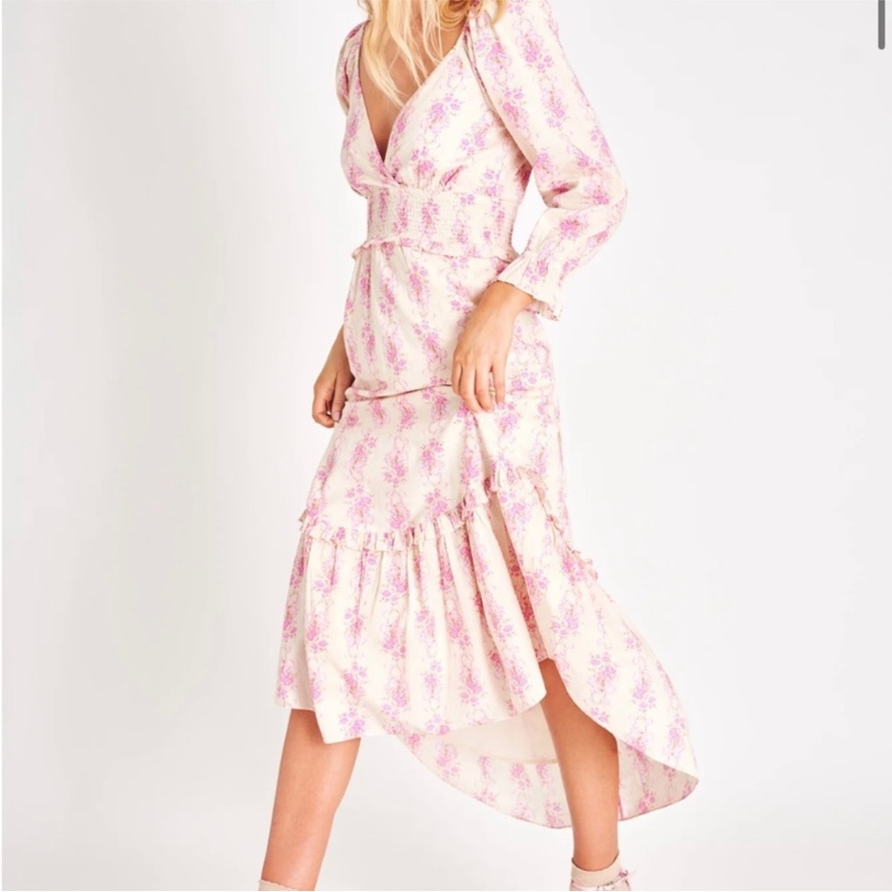 NWT LoveShackFancy Firefly long sleeve Midi Dress Size XS